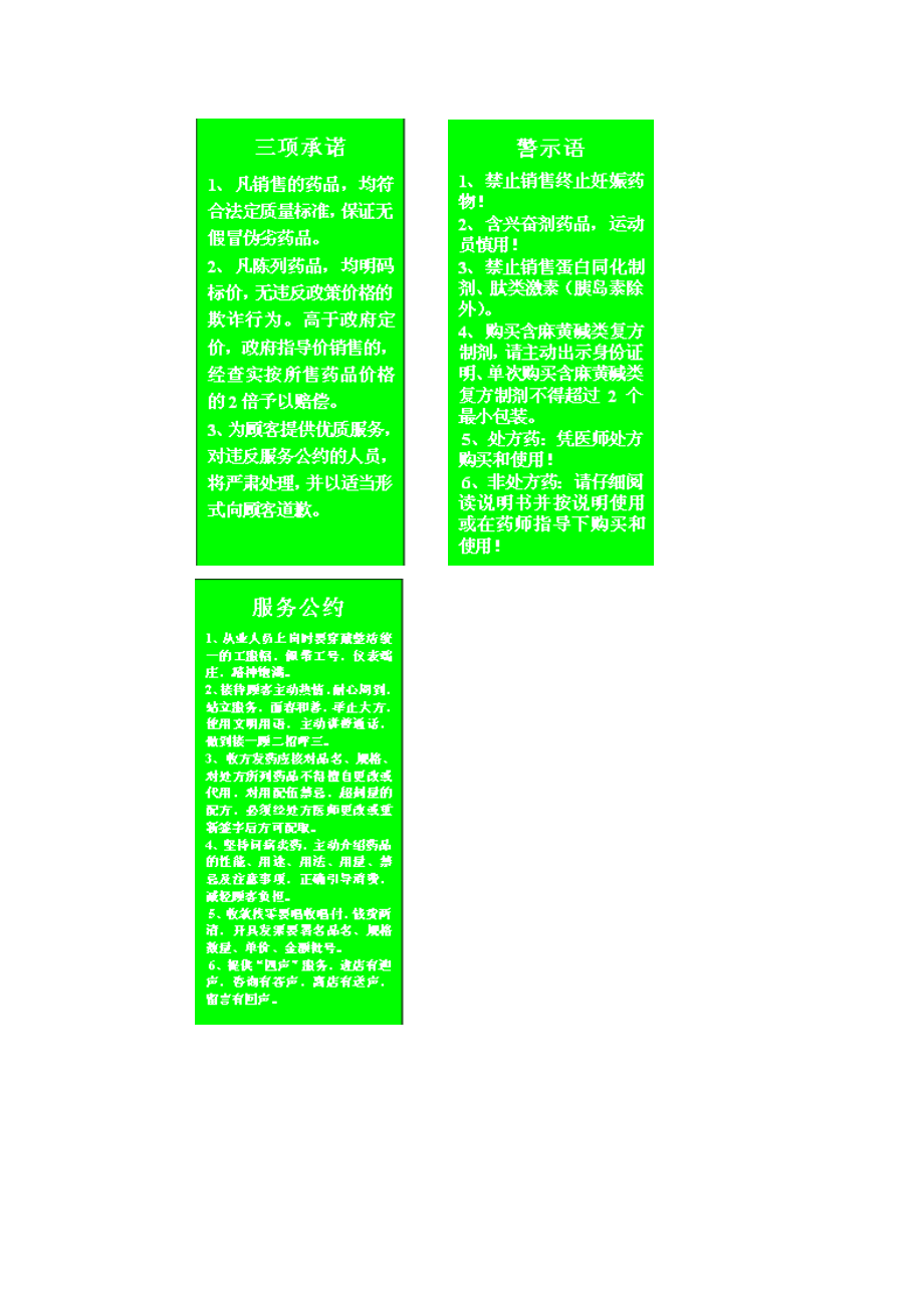 零售药店设备和标识.docx_第1页