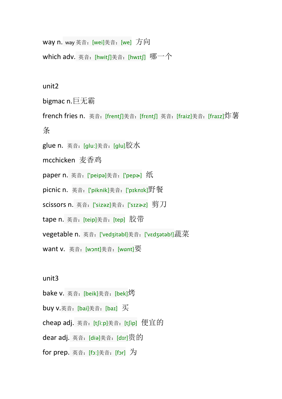 上海版牛津英语五年级上册全部单词表以及音标注音.doc_第2页