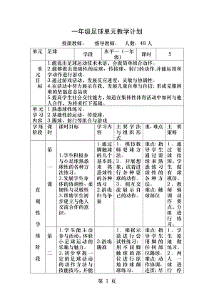 小学体育水平一一年级趣味足球教学设计.doc