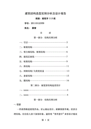 建筑结构选型实例与设计报告格式.doc