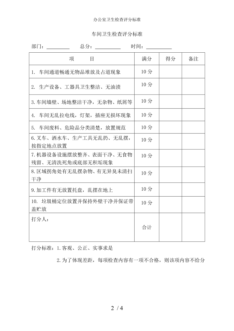 办公室卫生检查评分标准.docx_第2页