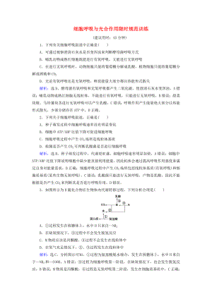 届高考生物二轮复习第1部分专题讲练突破专题2第4讲细胞呼吸与光合作用限时规范训练.docx