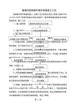 幕墙内岩棉板外墙保温施工工艺.doc