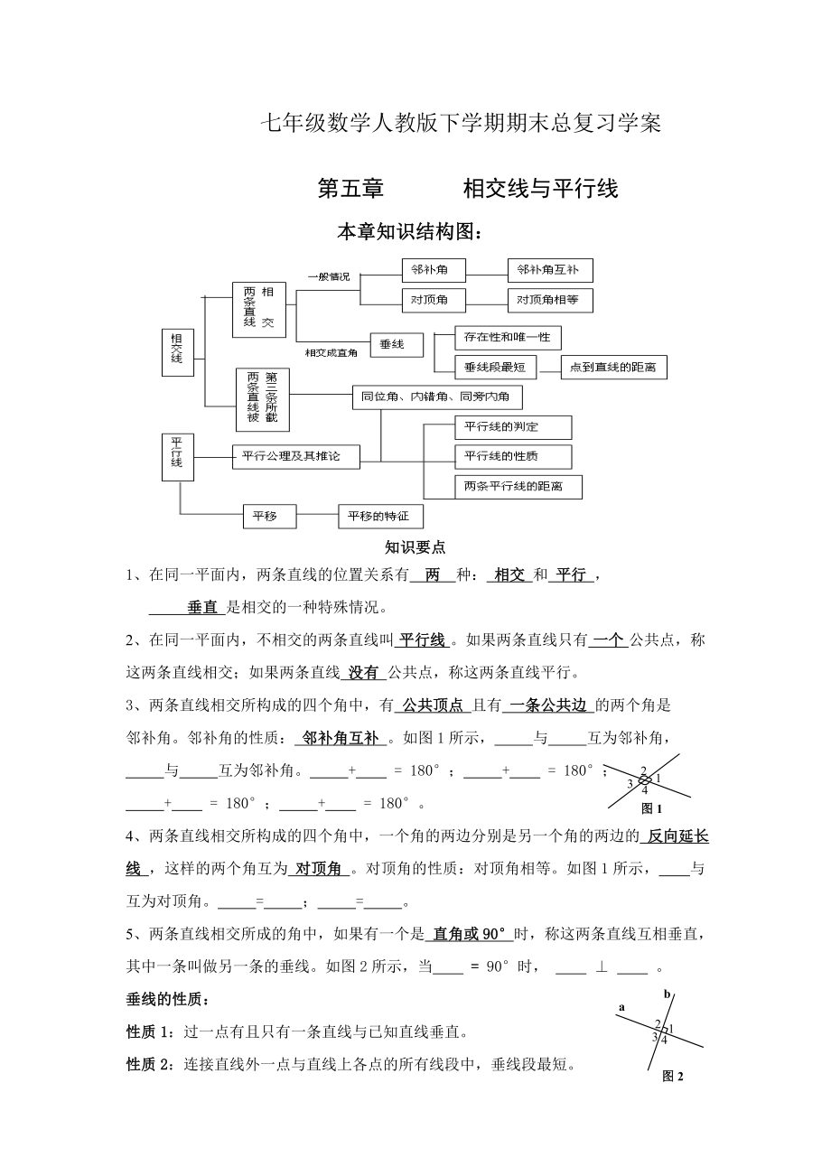 七年级数学人教版下册期末总复习学案.doc_第1页