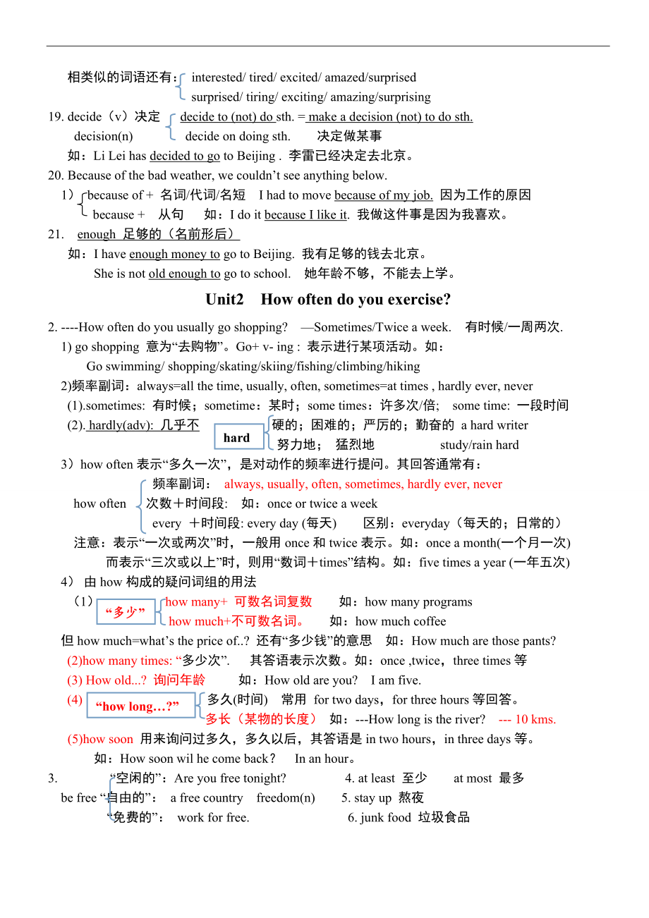 八年级上册英语第一至十单元知识点小结.doc_第2页