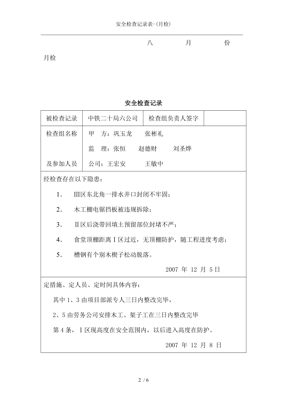 安全检查记录表-.docx_第2页