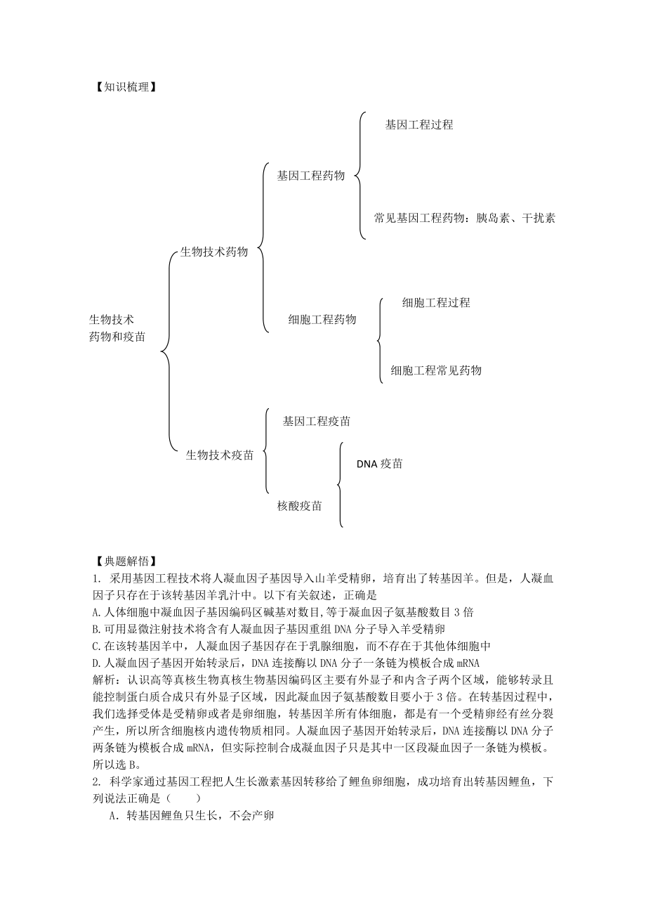 高中生物第三单元生物科学与人类健康第三章生物药物332疫苗和抗体学案中图版选修2.docx_第2页