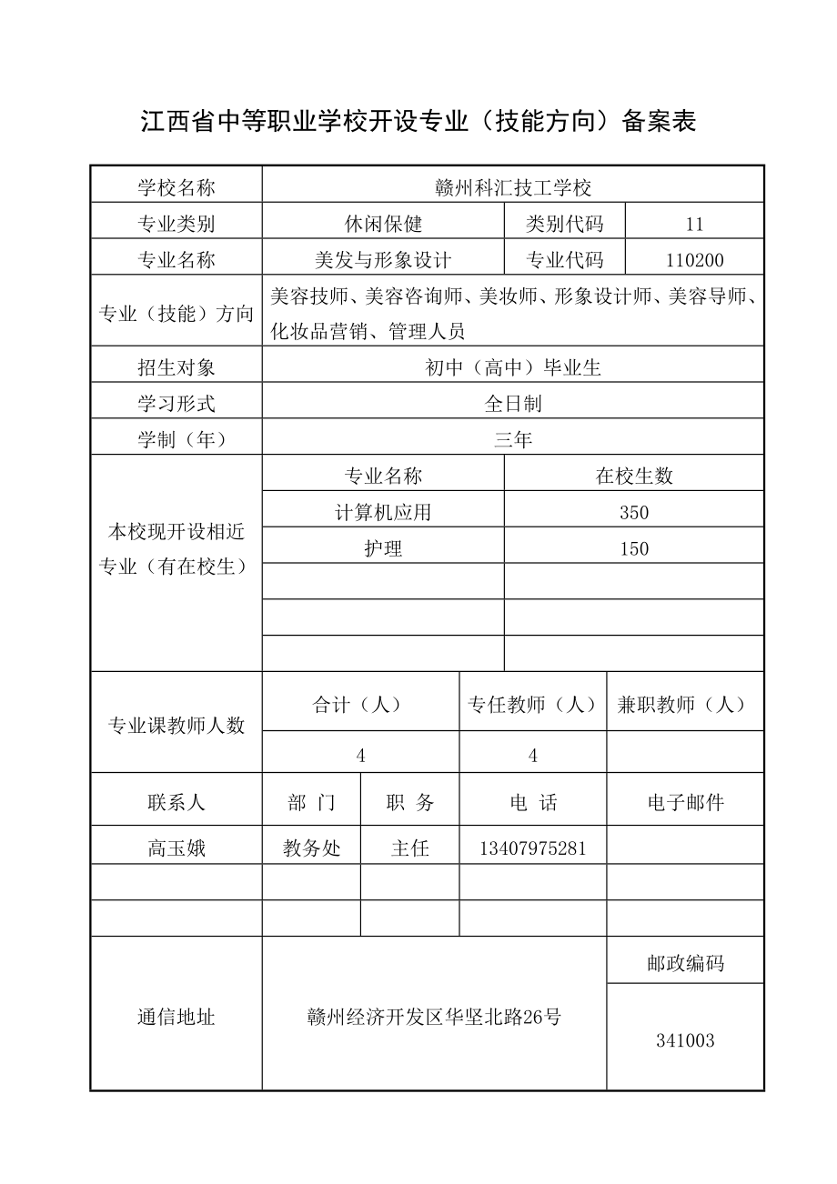 江西省中等职业学校新设专业备案表.docx_第2页