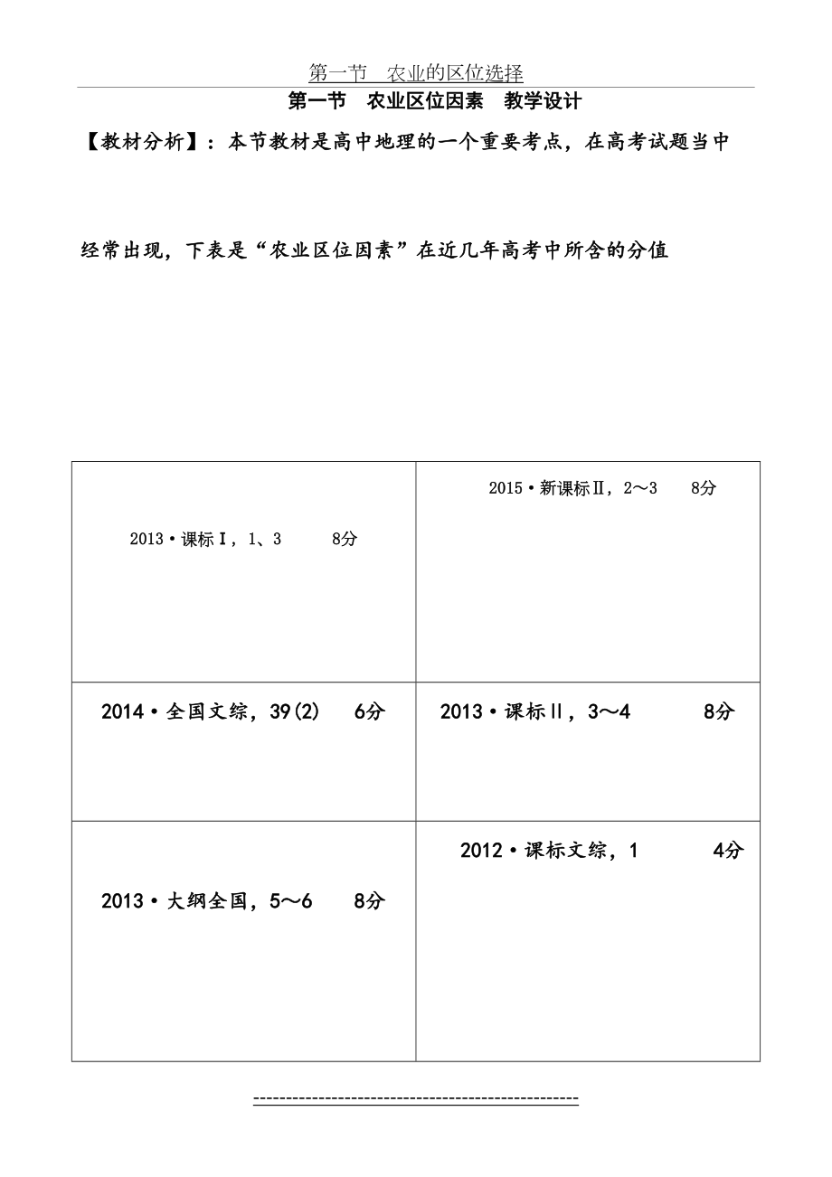 最新(农业区位选择)教学设计.doc_第2页