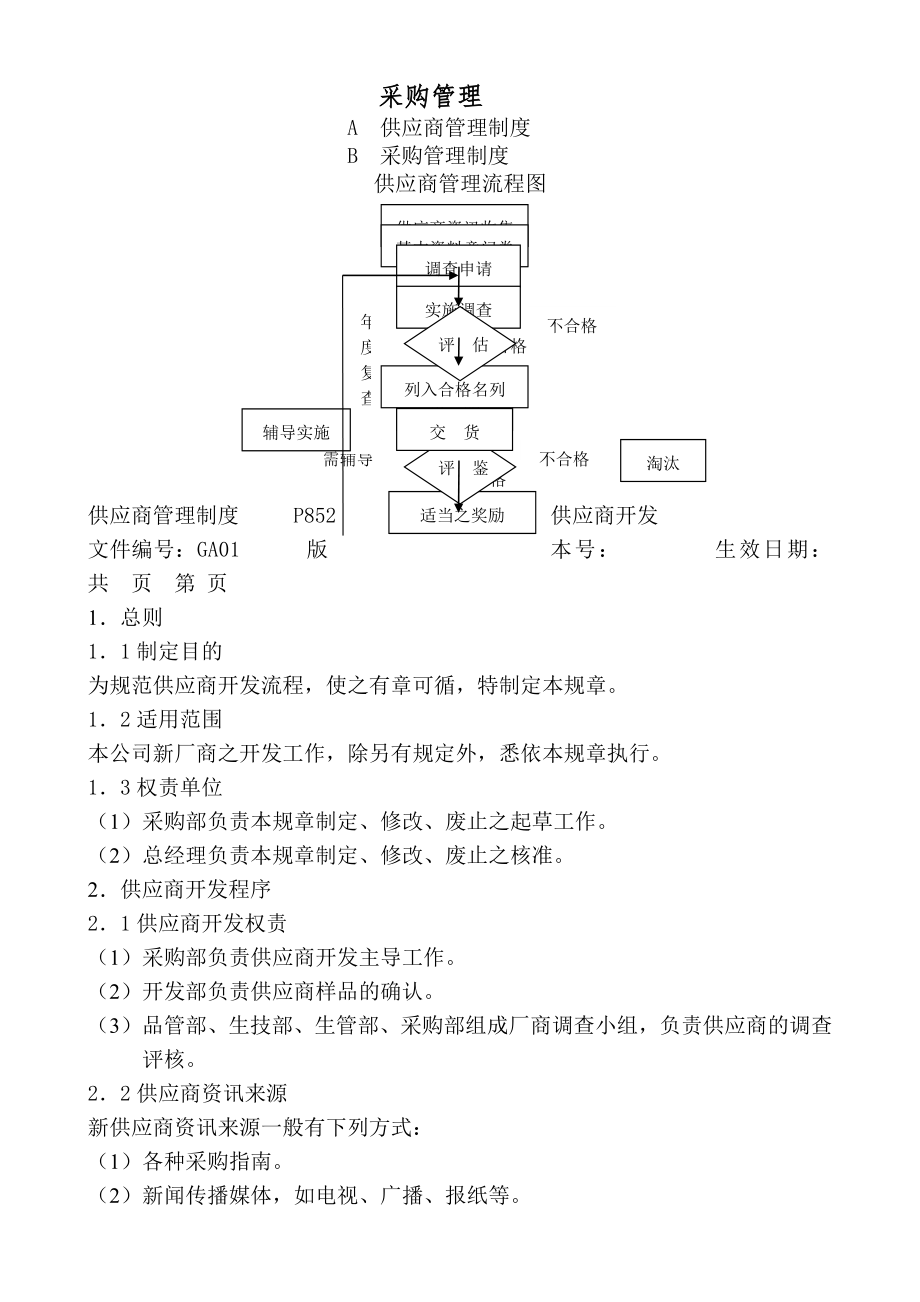 采购管理与供应商管理制度.doc_第1页