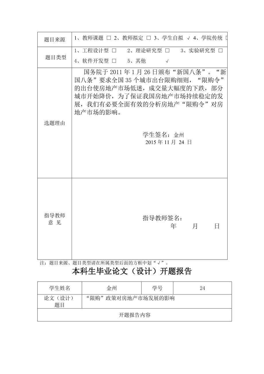 “限购”政策对房地产市场发展的影响开题报告.doc_第2页