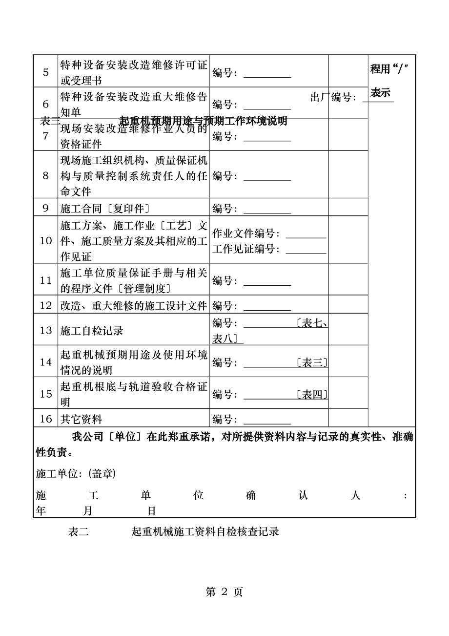 起重机安装工作见证表.doc_第2页