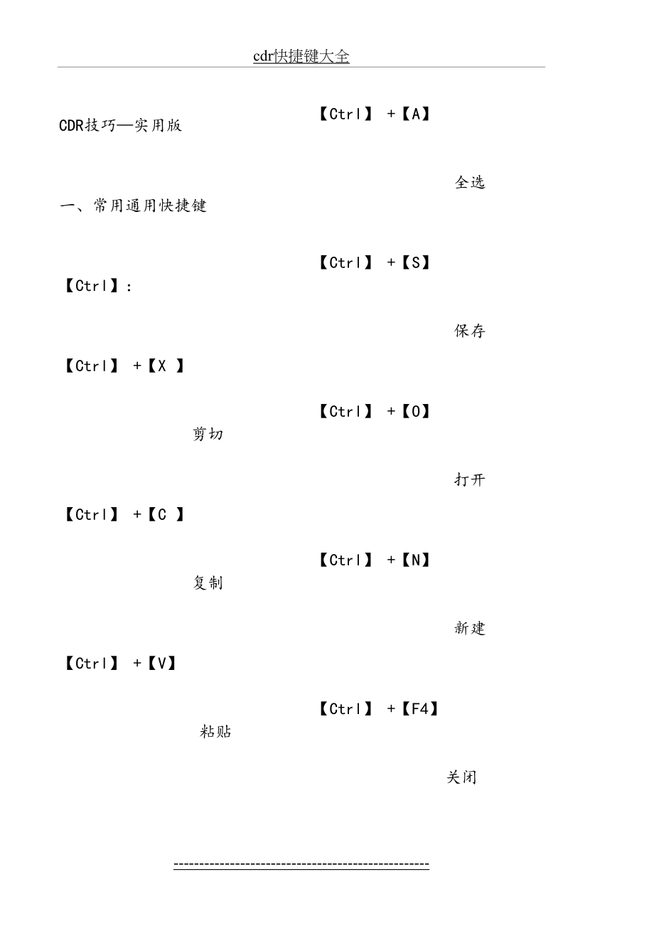 最新cdr快捷键大全.doc_第2页