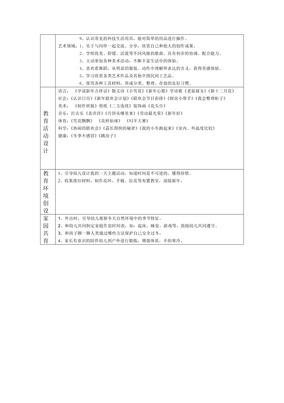 幼儿园大班12月周计划.doc_第2页