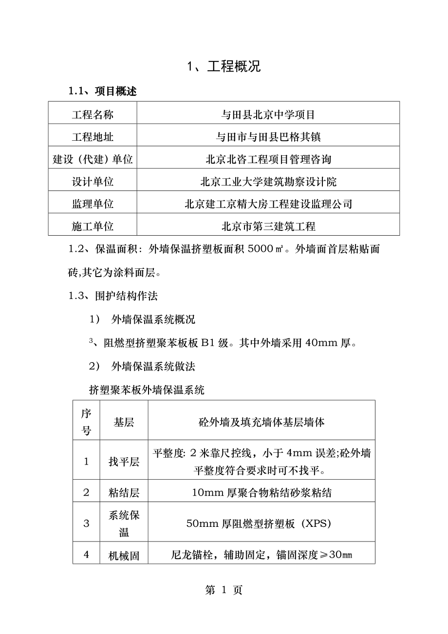 挤塑板外墙保温专项施工方案.doc_第1页