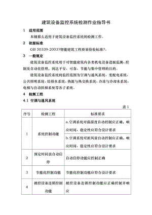 建筑设备监控系统检测作业指导书.doc