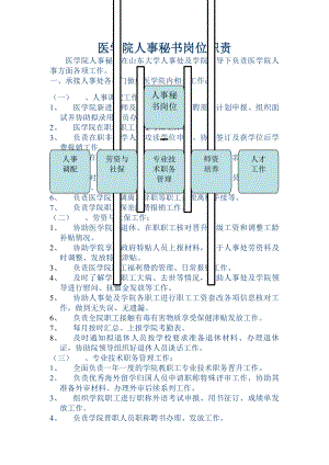 医学院人事秘书岗位职责.docx