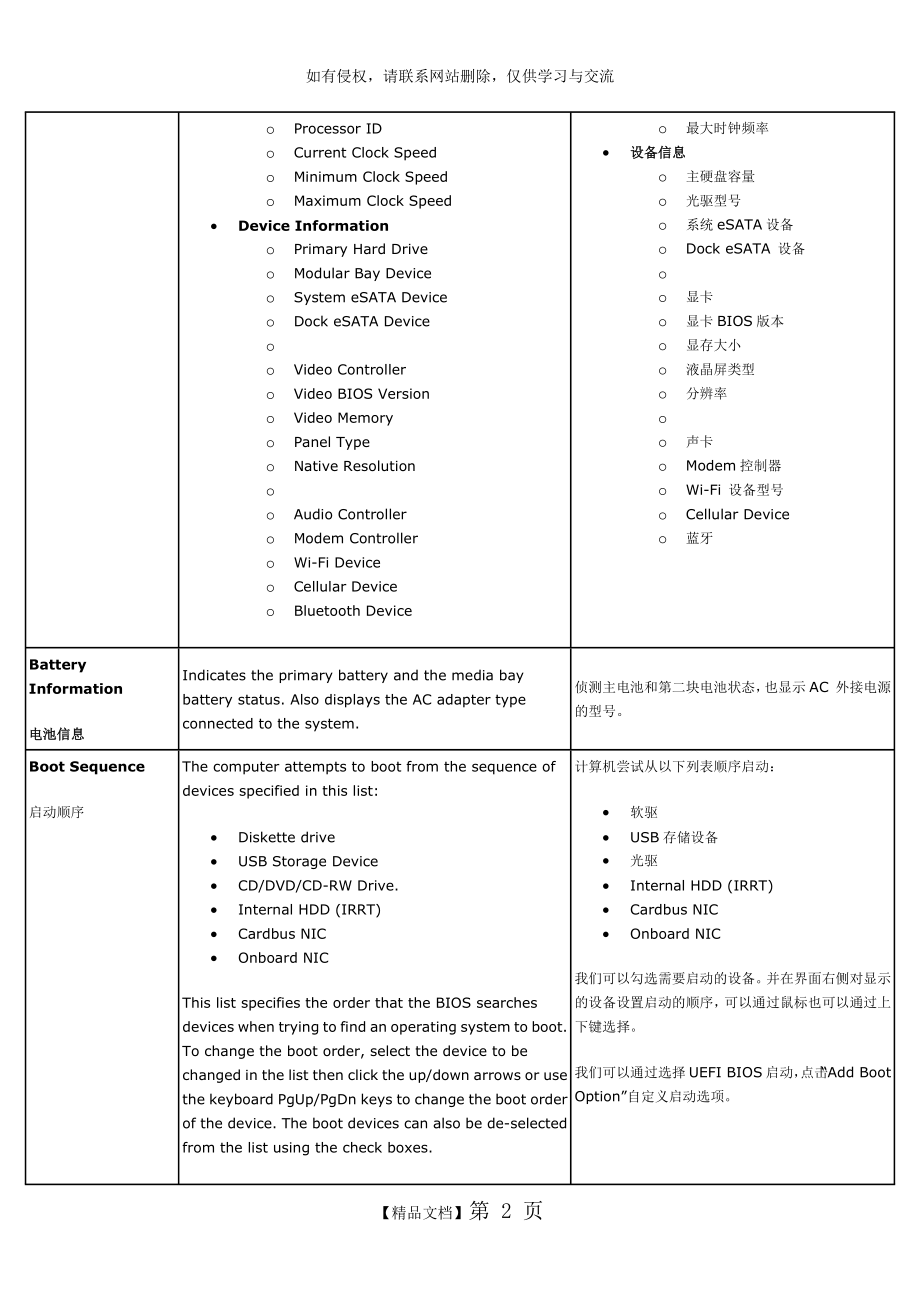 戴尔DELL笔记本最新BIOS 中英文对照表.doc_第2页