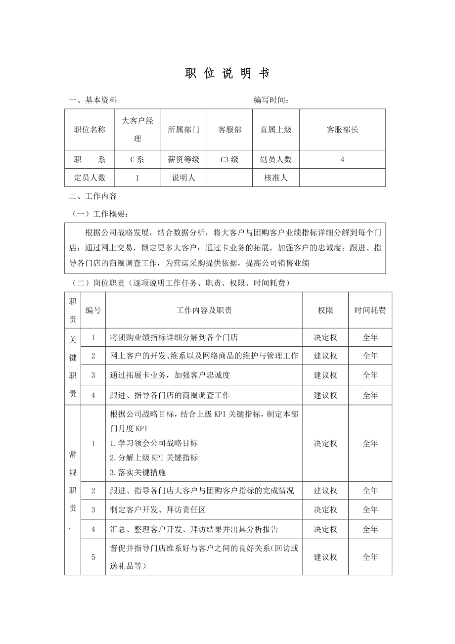 超市大客户经理岗位职责魏庆宇.doc_第1页