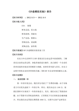 ERP沙盘模拟实训报告(1).doc