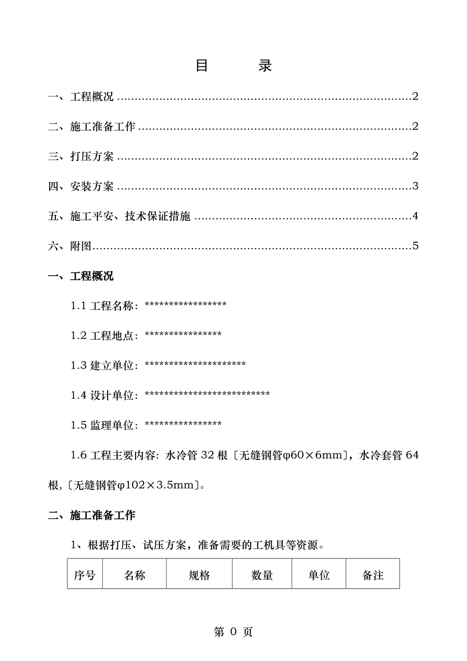 高炉水冷管试压安装方案.doc_第1页