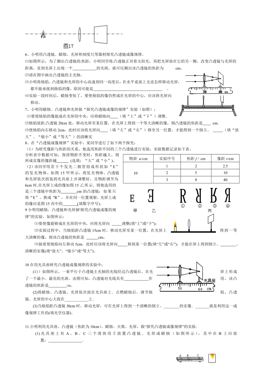 探究凸透镜成像规律实验复习专题.doc_第2页