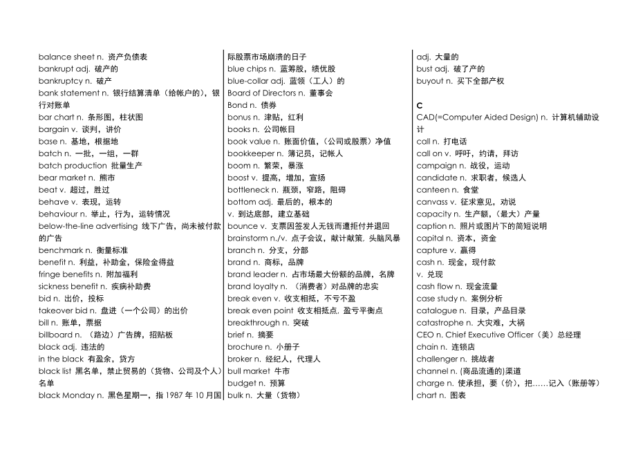 剑桥商务英语中级词汇.doc_第2页