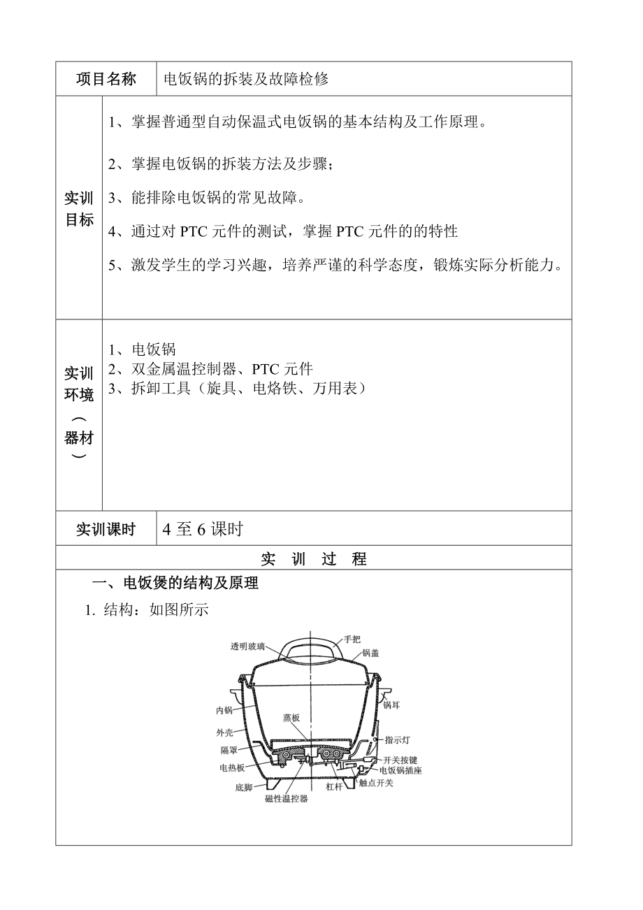 峨山职中家用电器实训项目教学方案师联辉.doc_第2页