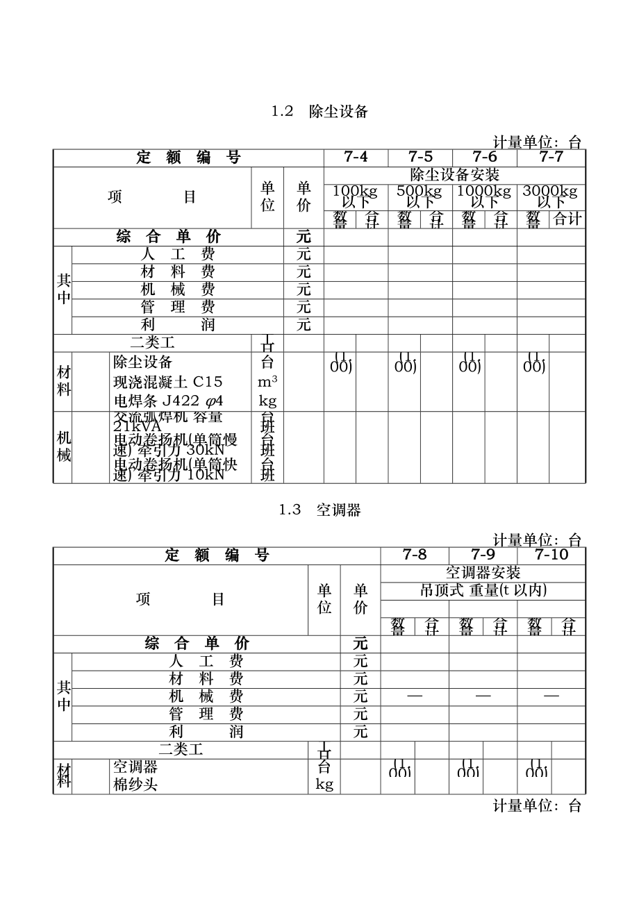 第一章通风及空调设备及部件制作安装定额.doc_第2页