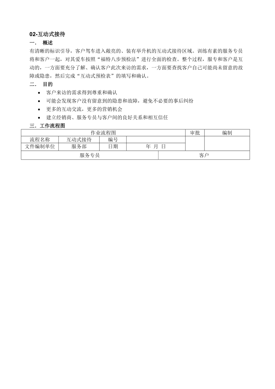 02-福特汽车4S店流程之互动式接待.doc_第1页