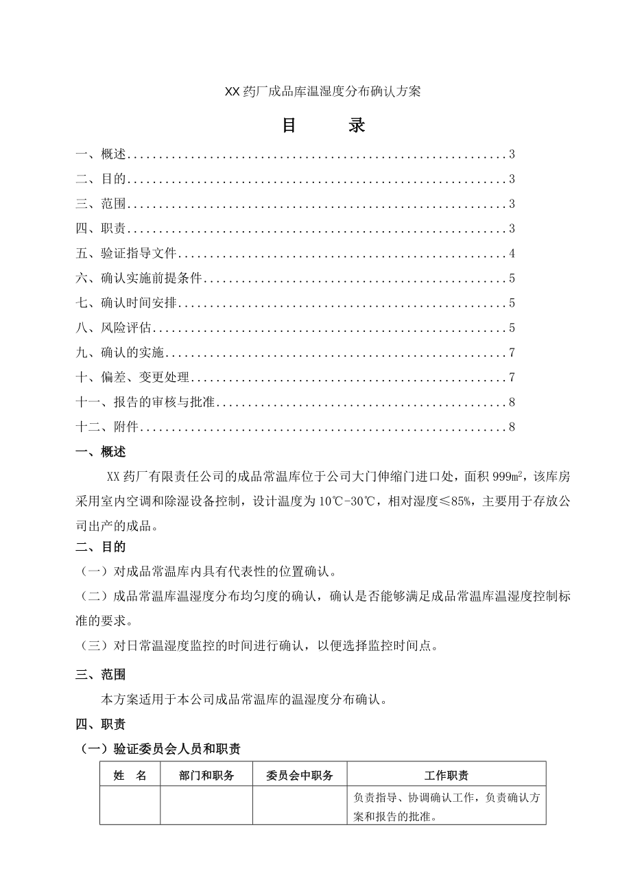 FA成品常温库温湿度分布确认方案doc.doc_第1页