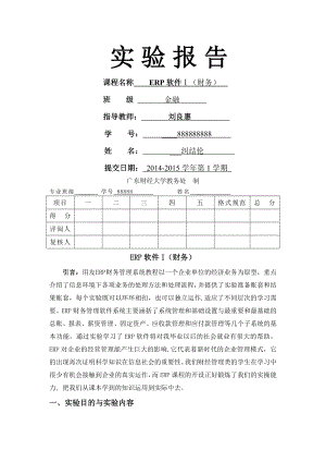 ERP软件实验报告.doc