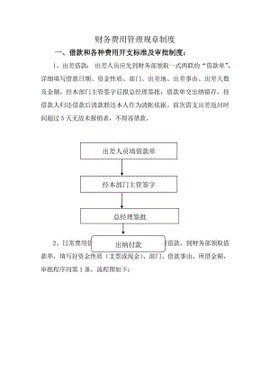 财务费用管理规章制度流程图.doc