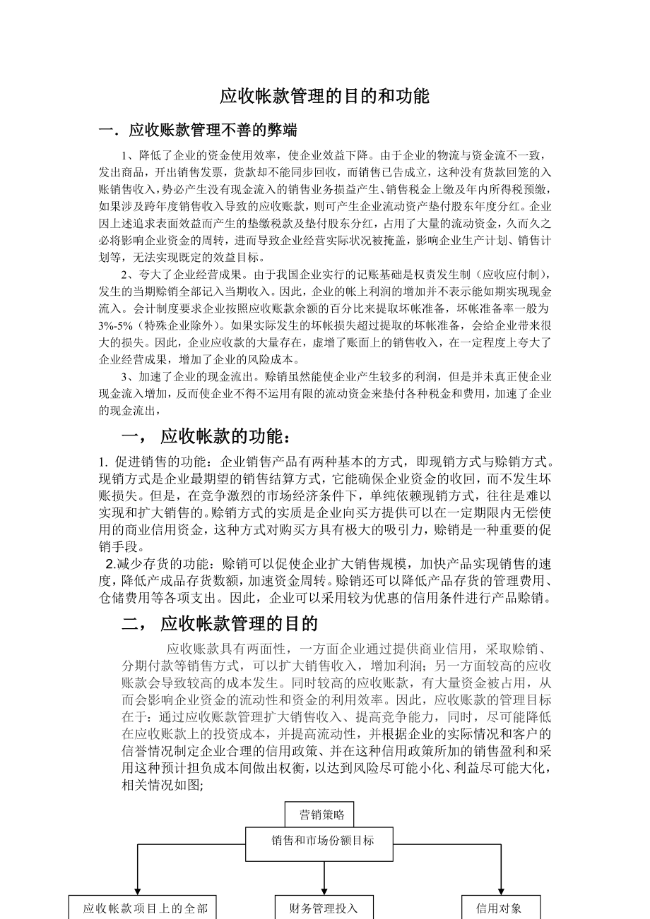 应收帐款管理的目的和功能.doc_第1页