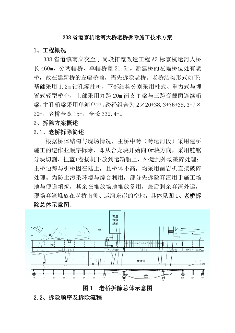 老桥拆除施工技术方案.docx_第1页