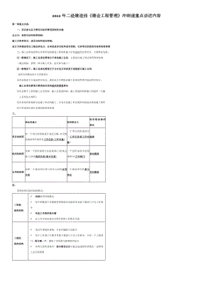 2012年二级建造师建设工程施工管理复习重点资料总结.doc