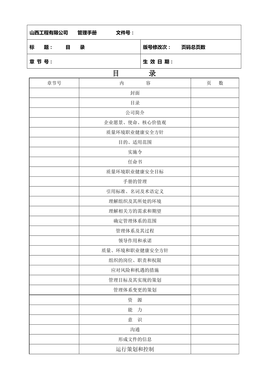 2015版四标整合体系管理手册含50430.doc_第2页