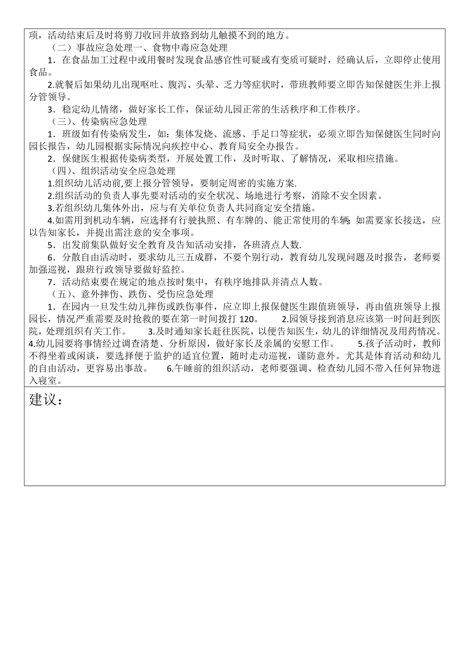 幼儿园防意外伤害安全工作会议记录表.docx_第2页