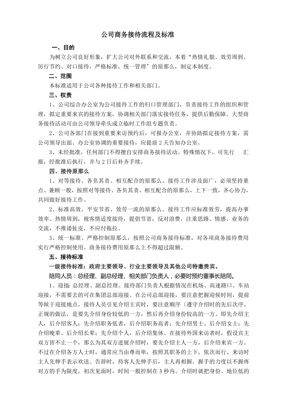 XX公司接待流程及标准图示.doc_第1页