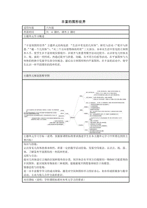 初中数学《丰富的图形世界》单元教学设计以及思维导图.doc