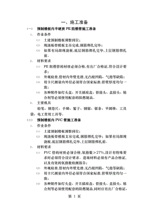 预制混凝土楼板内管路敷设工程技术交底.doc