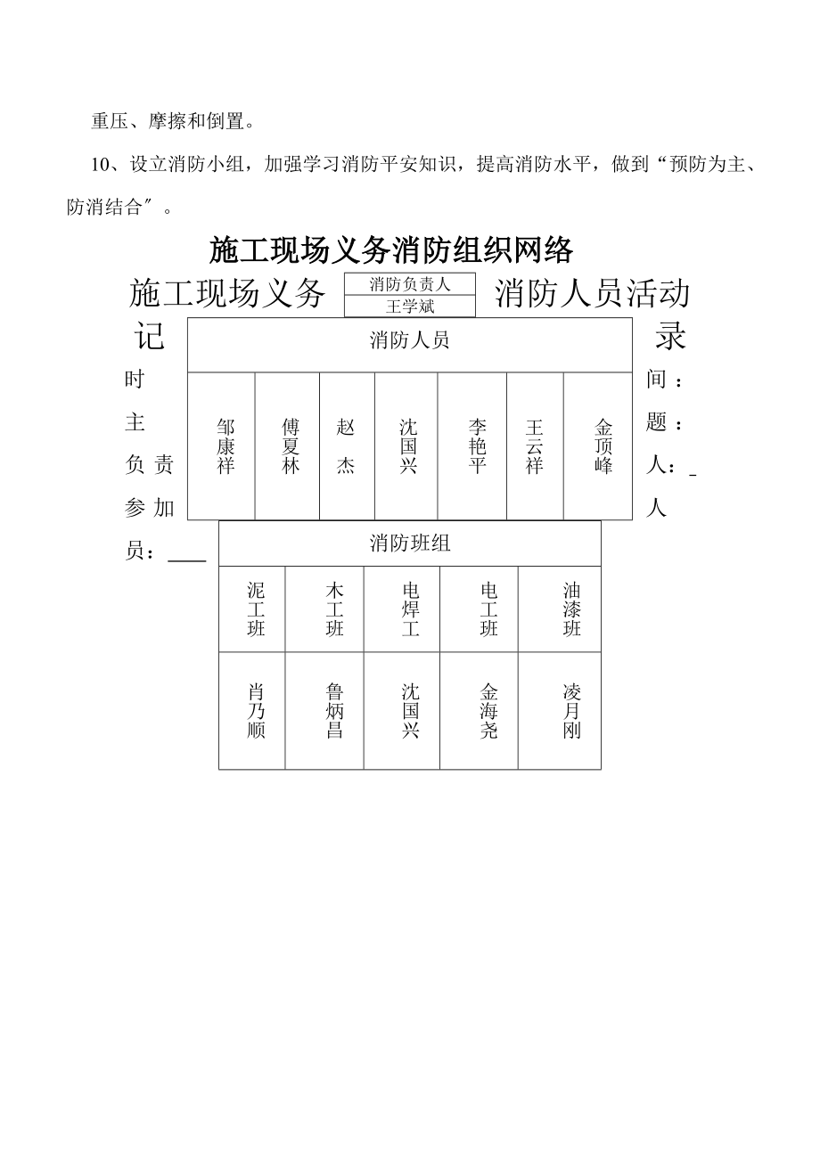 建筑工程施工现场消防安全管理台账(1).doc_第2页