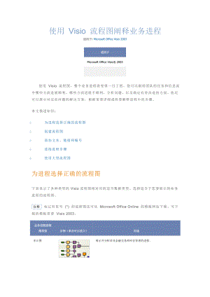 使用-Visio-流程图阐释业务进程.doc
