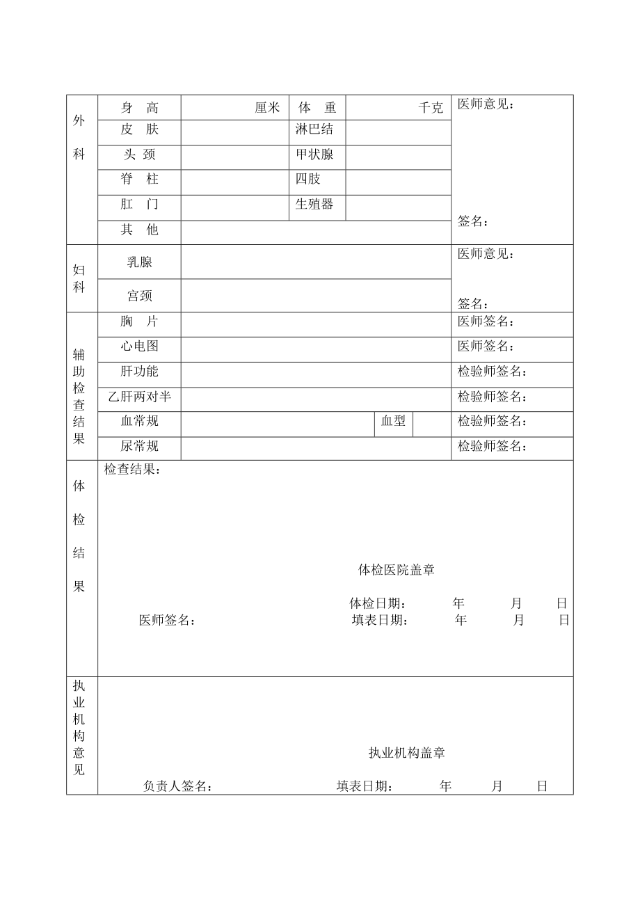 医院健康体检表.doc_第2页