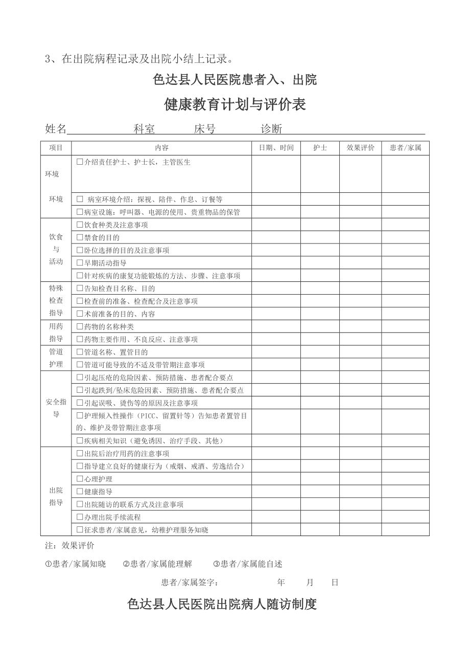 出院指导与随访工作管理相关制度要求及流程图.doc_第2页