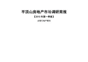 平顶山市房地产调研报告第一季度.doc