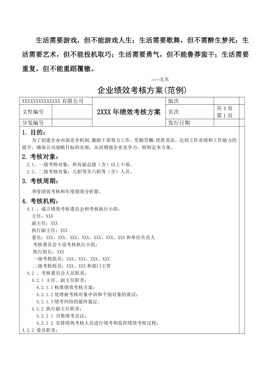 Cpyuyk企业绩效考核方案(范例)(免费).doc_第1页