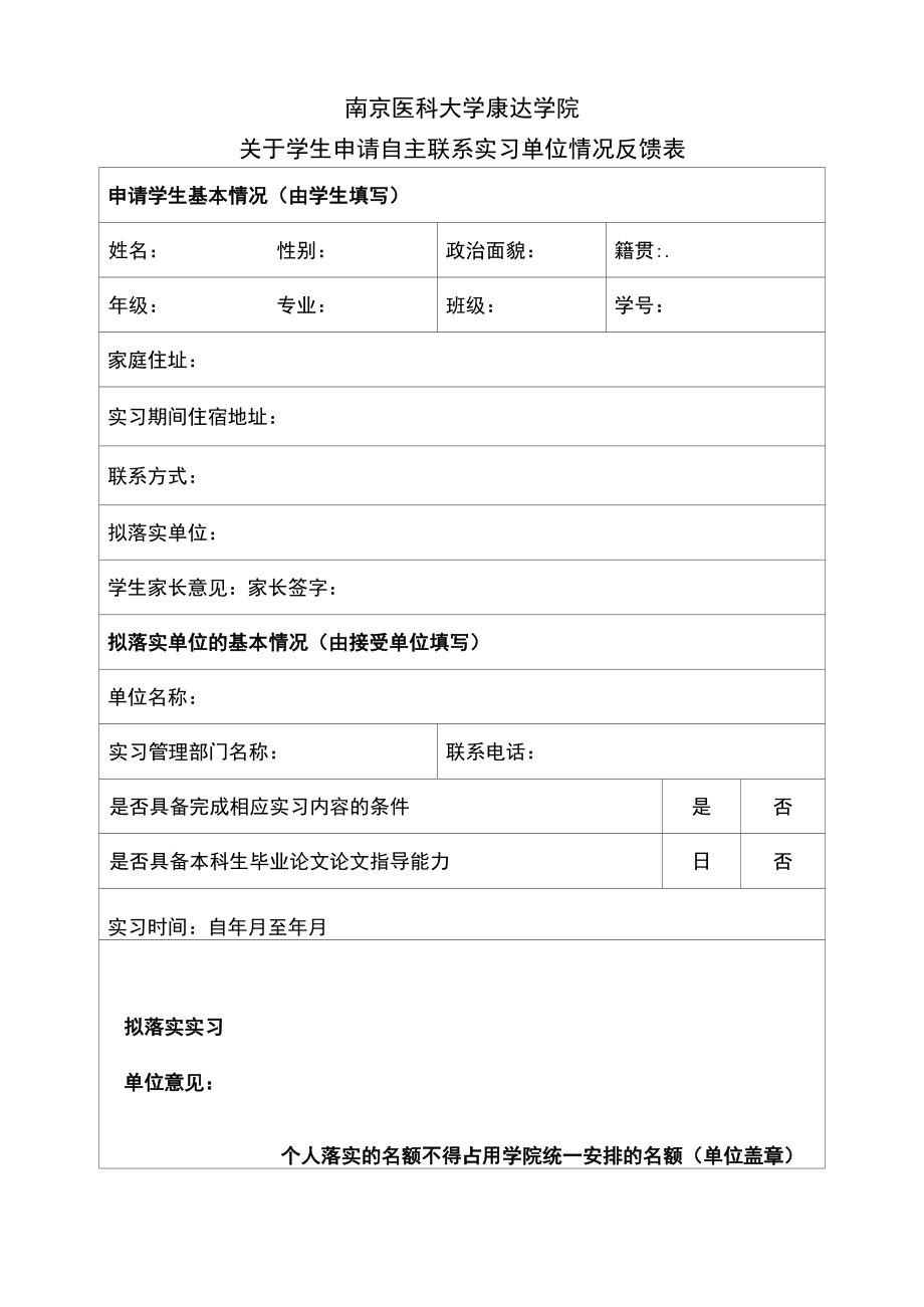 南京医科大学康达学院有关自主联系-落实实习单位的有关规定.docx_第2页