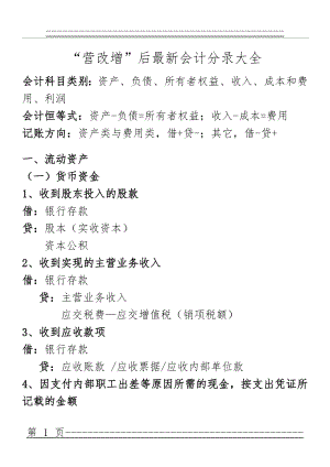 “营改增”后最新会计分录大全(93页).doc