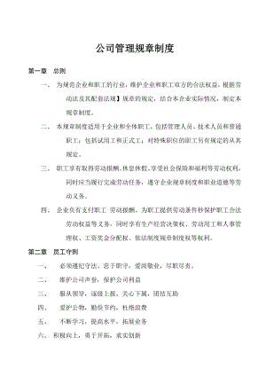 公司管理规章制度中小企业002.doc